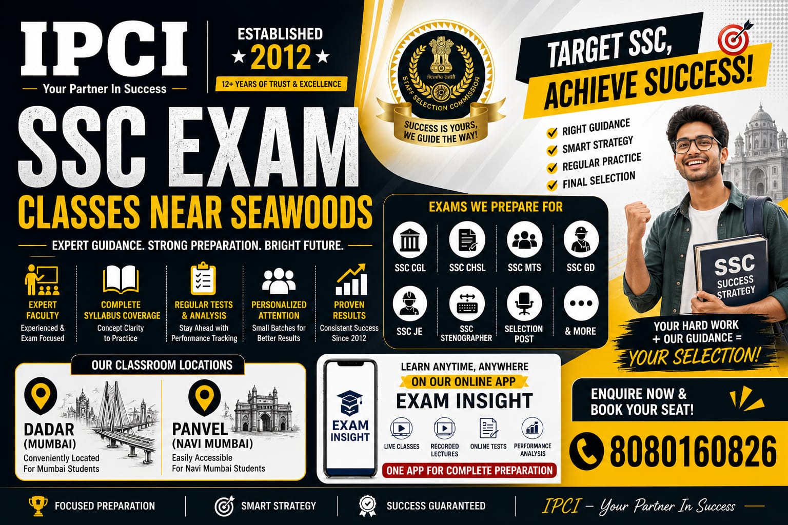 SSC Coaching Near Seawoods for CGL, CHSL & MTS Exams