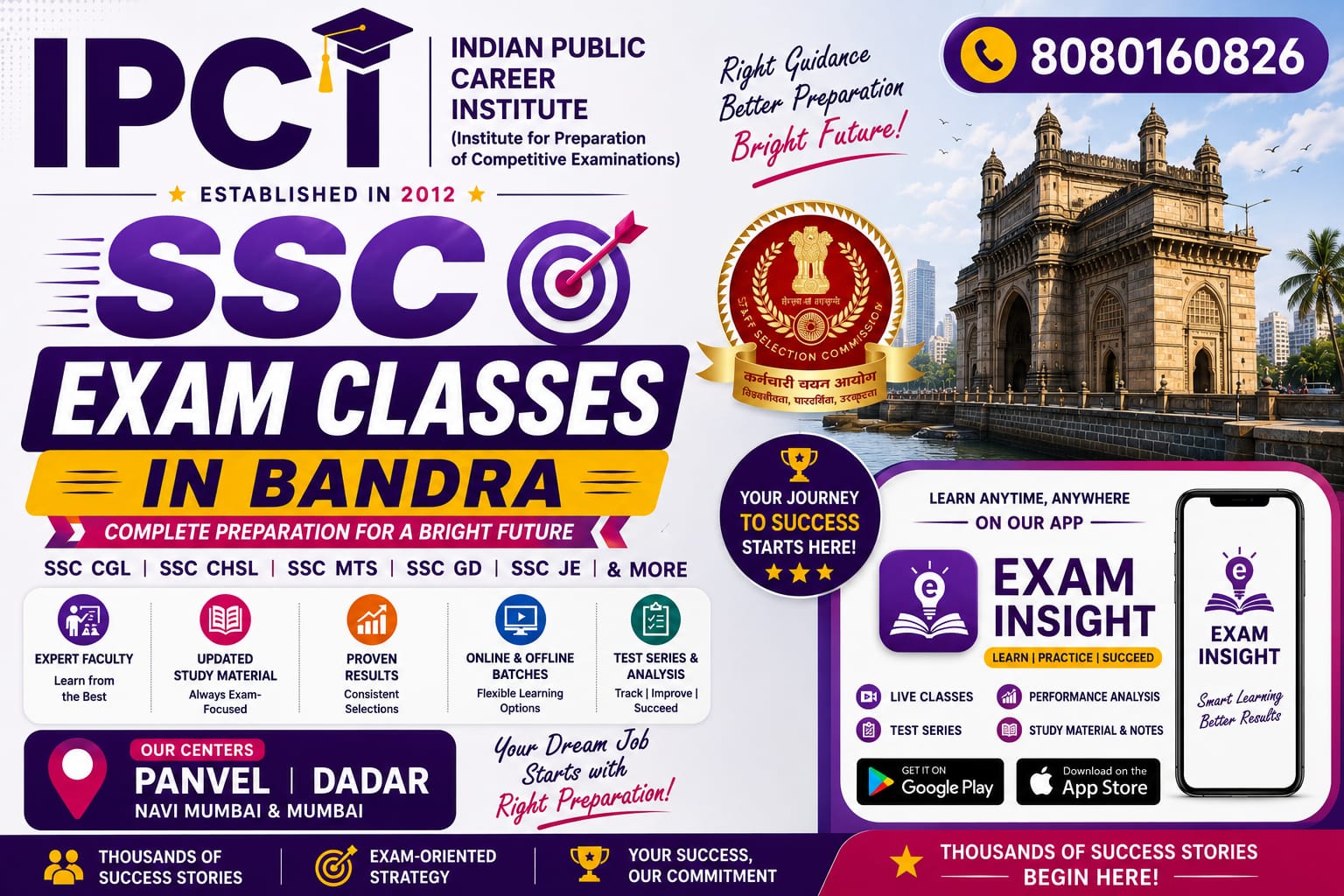 Best SSC Coaching in Bandra for CGL, CHSL & MTS Exams