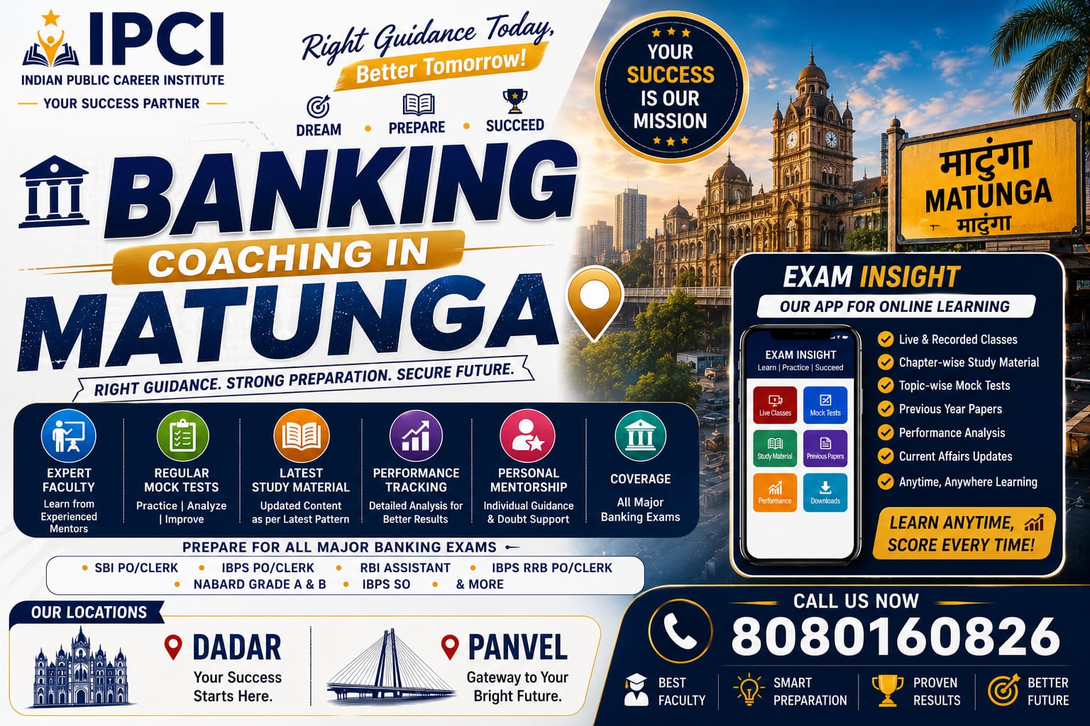 Best Banking Classes in Matunga for IBPS, SBI & RBI Exams