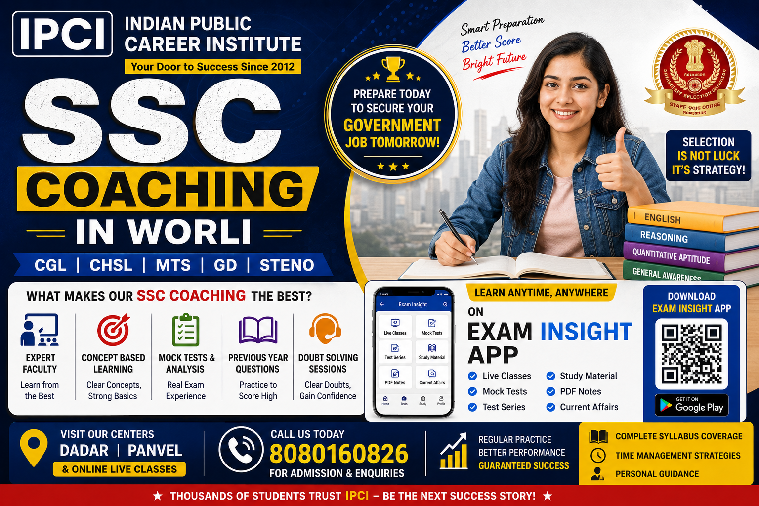 Best SSC Institution in Worli for CGL, CHSL & MTS Exams