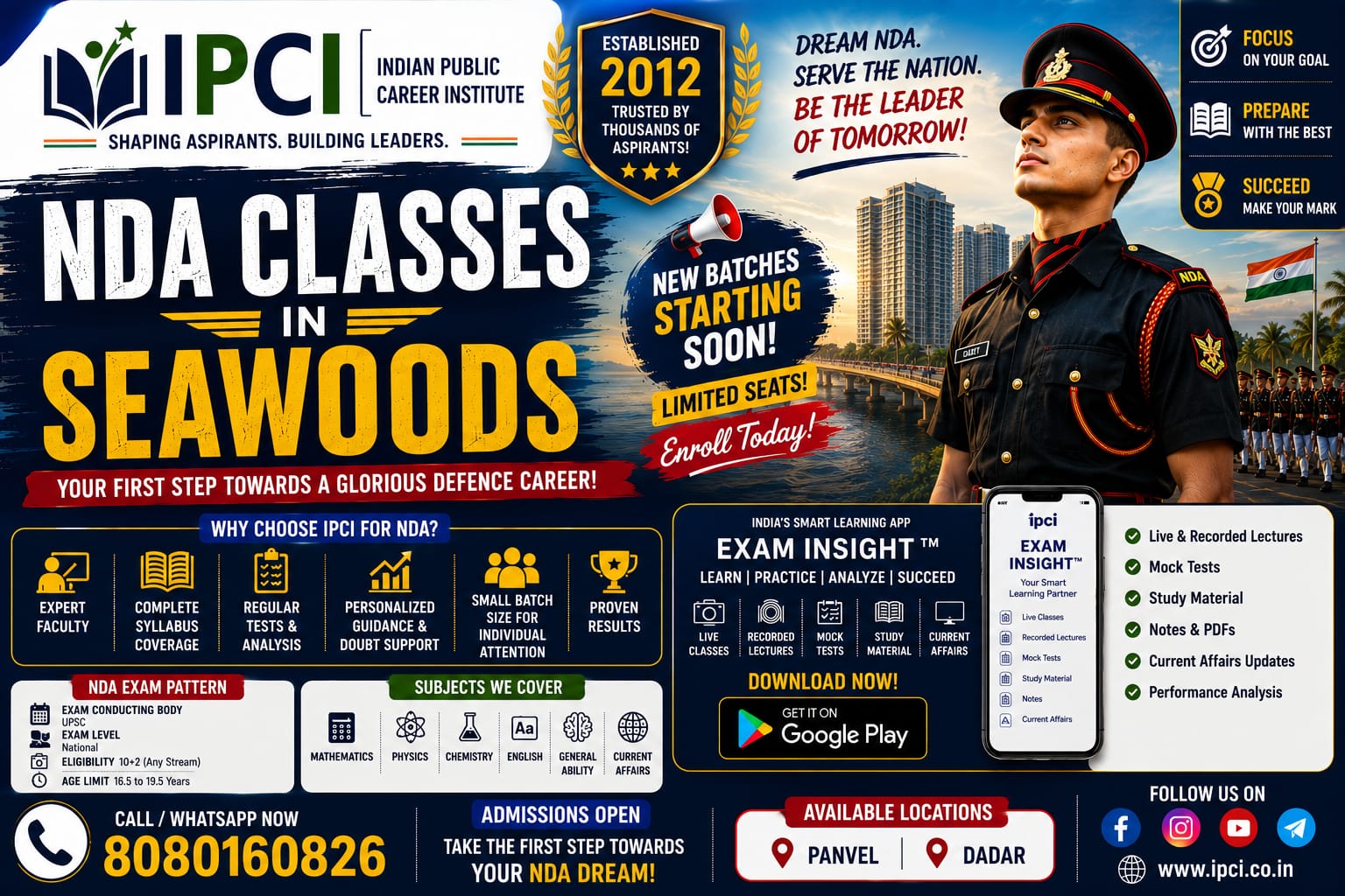 NDA Classes in Seawoods – Start Your Defence Career with Exam Insight