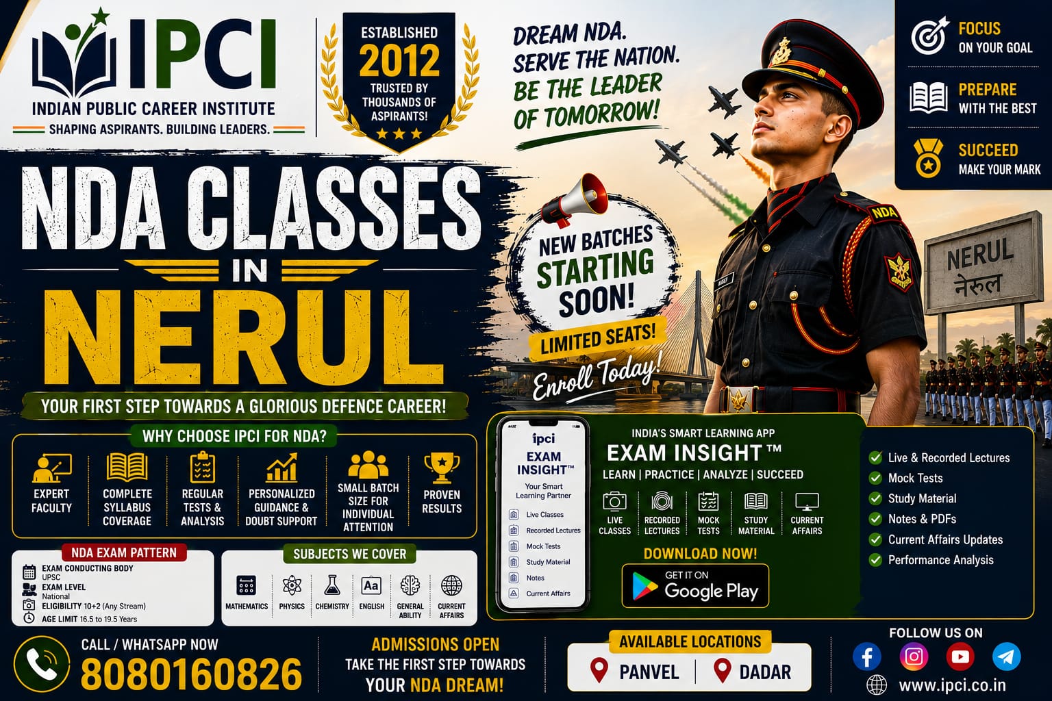 Best NDA Coaching Classes in Nerul – Join Exam Insight for Defence Exam Preparation