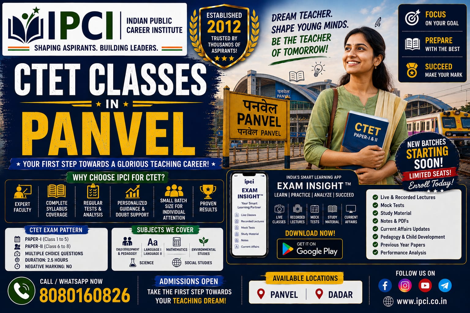 Best CTET Classes in Panvel – Expert Teacher Exam Preparation with IPCI