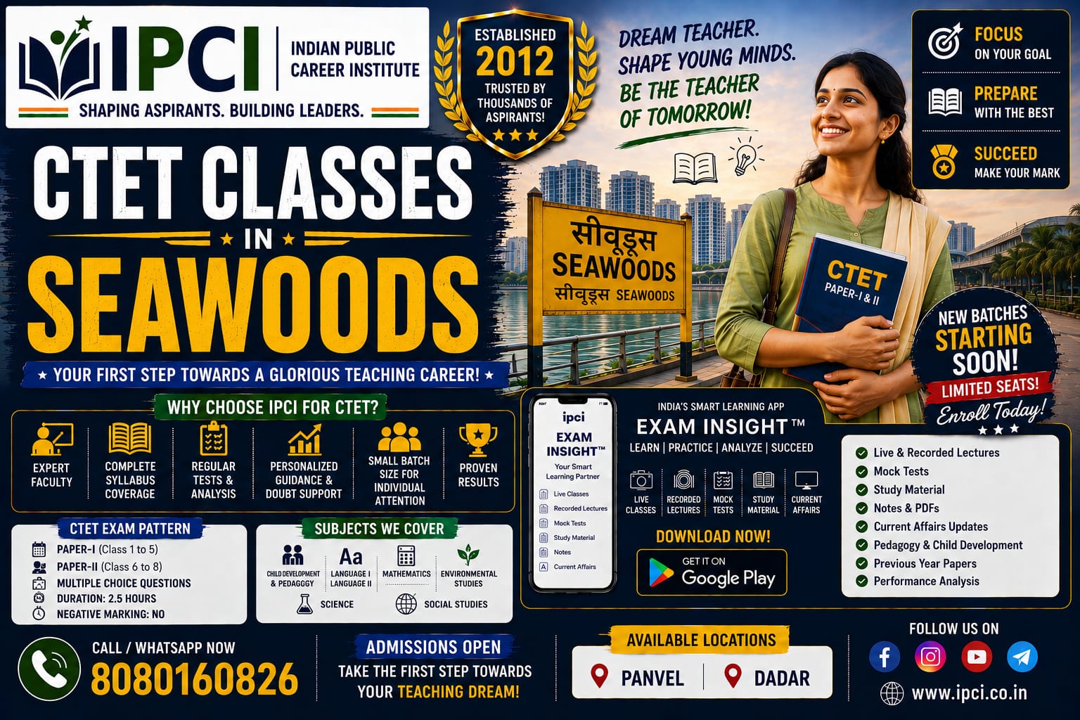 Best CTET Exam Preparation in Seawoods – Expert Teacher Exam Preparation with Exam Inisght