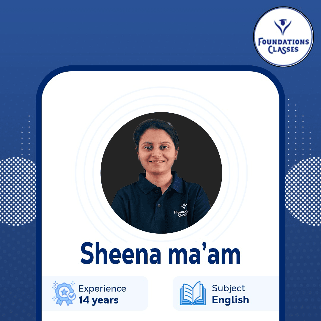 Sheena Maβam β Best English Teacher for RIMC Preparation at Foundations Classes