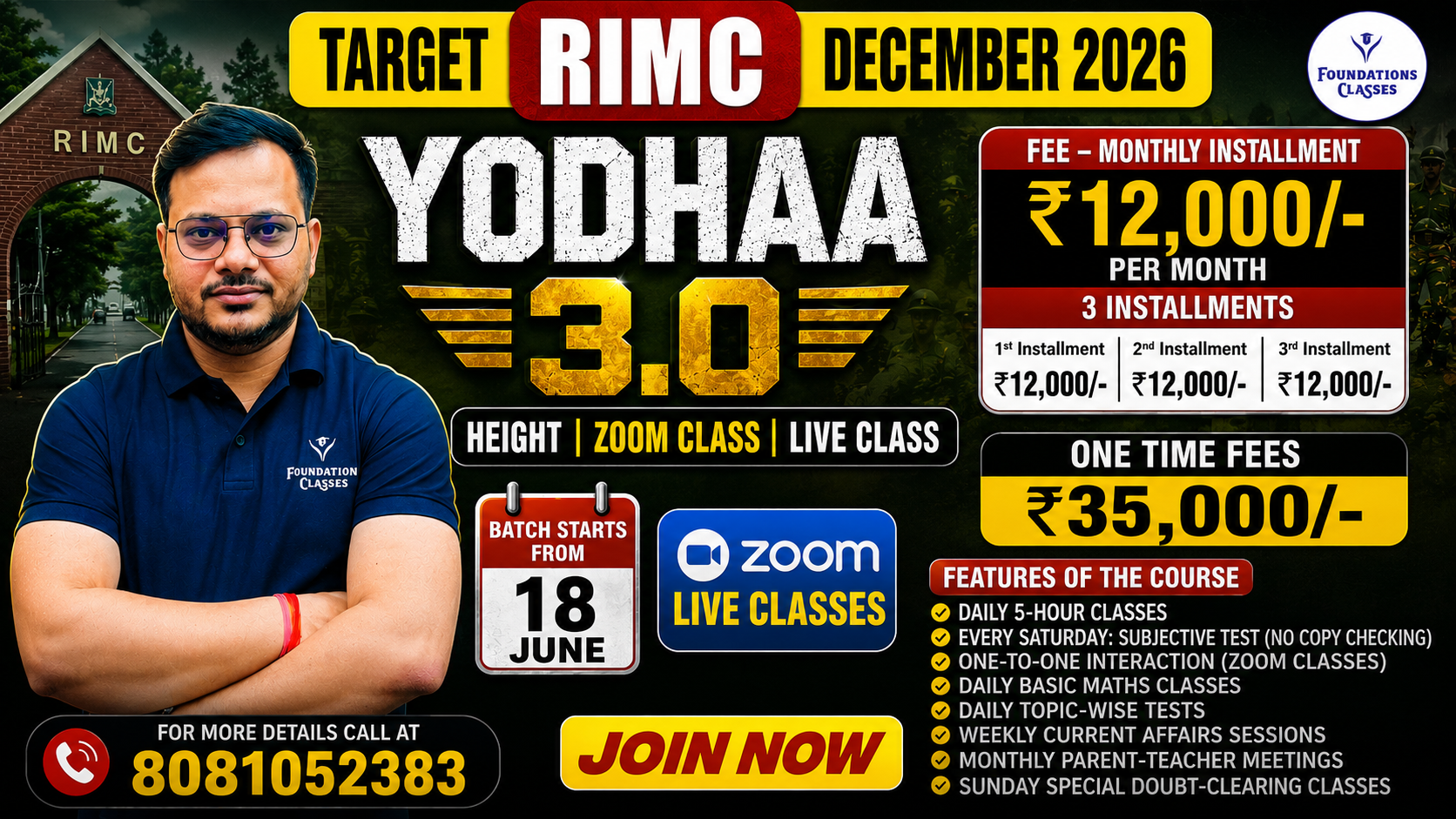 Target RIMC December 2026 Yodha 3.0 Batch